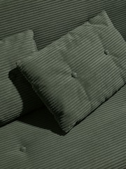 MADE.COM Olive Green Corduroy Haru 2 Seater Sofa Bed - Image 4 of 7