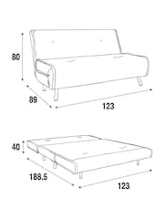 MADE.COM Olive Green Corduroy Haru 2 Seater Sofa Bed - Image 7 of 7