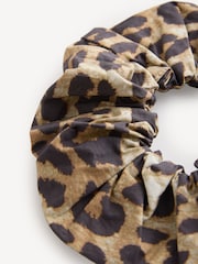 GANNI Brown Printed Cotton Scrunchie - Image 2 of 3