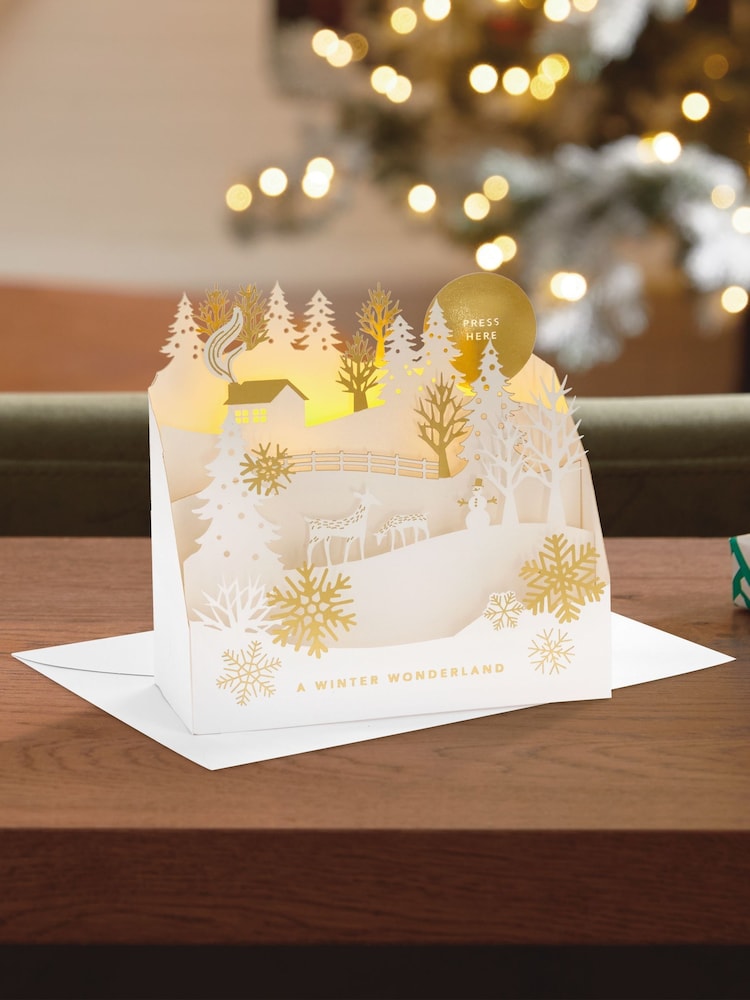 Hallmark Music 3D Pop Up Winter Woodland Christmas Card - Image 1 of 4