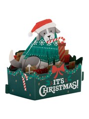 Hallmark Music and Motion 3D Pop Up Dog Christmas Card - Image 2 of 4