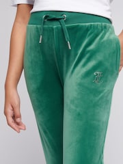 Зеленый - Juicy Couture Girls Diamanté Bootcut Joggers - Изображение 2 из 8