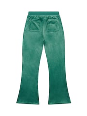 Зеленый - Juicy Couture Girls Diamanté Bootcut Joggers - Изображение 7 из 8