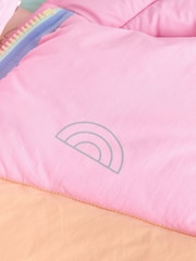 Little Bird by Jools Oliver Multi Shower Resistant Pastel Rainbow Longline Padded Coat - Image 10 of 13