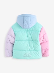 Little Bird by Jools Oliver Multi Colourblock Shower Resistant Padded Coat - Image 3 of 9