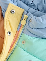 Little Bird by Jools Oliver Multi Colourblock Shower Resistant Padded Coat - Image 4 of 9