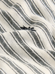 Schwarz-weiß gestreift - Hose mit elastischem Bund, weitem Bein und Stickerei - Image 5 of 6