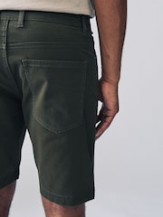 Khaki Green Motionflex 5 Pocket Chino Shorts - Image 5 of 10