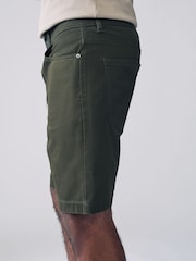 Khaki Green Motionflex 5 Pocket Chino Shorts - Image 6 of 10