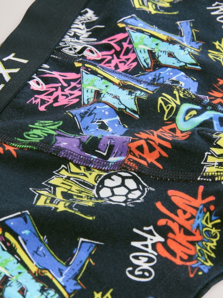 Blue Football Print Boxers 5 Pack (2-16yrs) - Image 9 of 9
