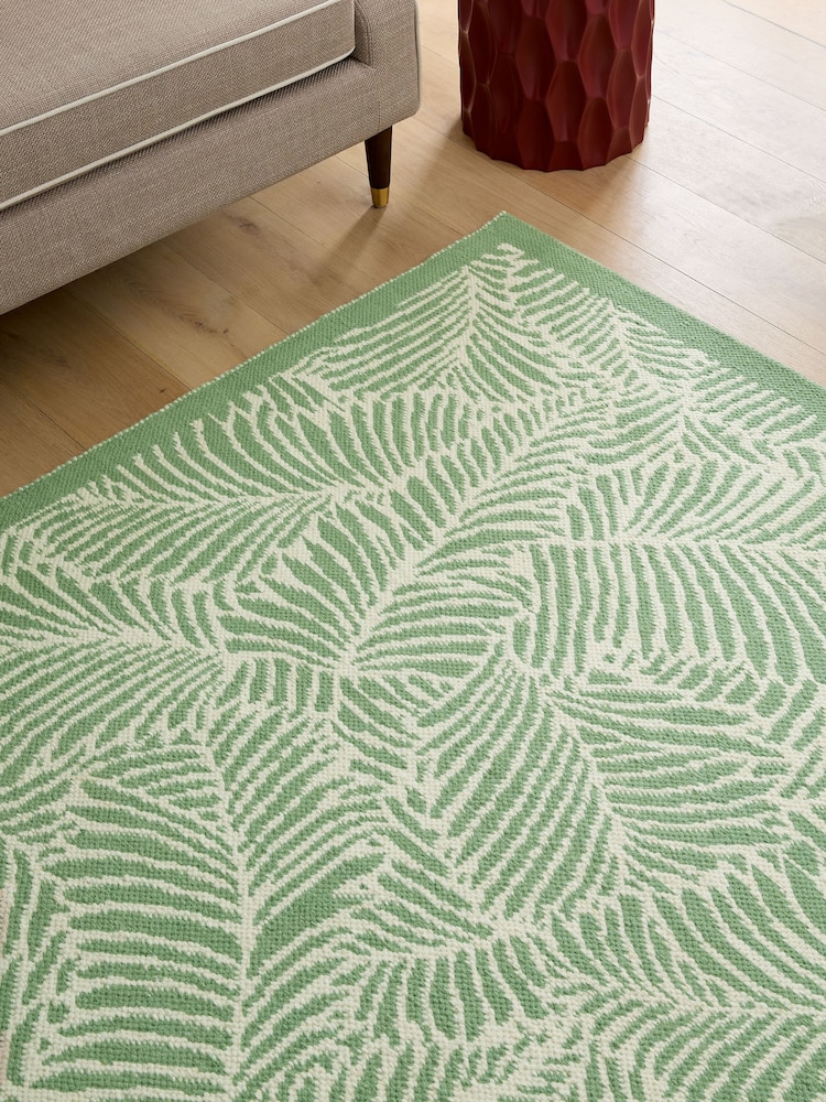 Nina Campbell Green Tree Fern Rug - Image 2 of 5 Nina Campbell Green Tree Fern Rug - Image 2 of 5