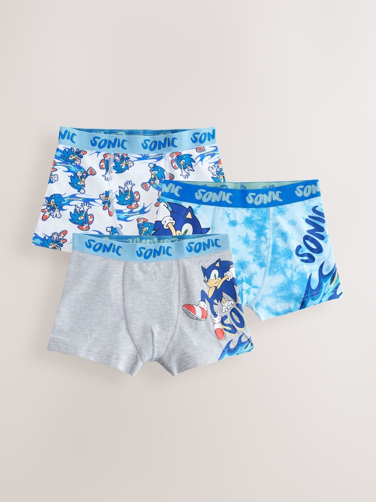 modra - Sonic Boxers 3 Pack (2-14yrs) - Slika 1 iz 7