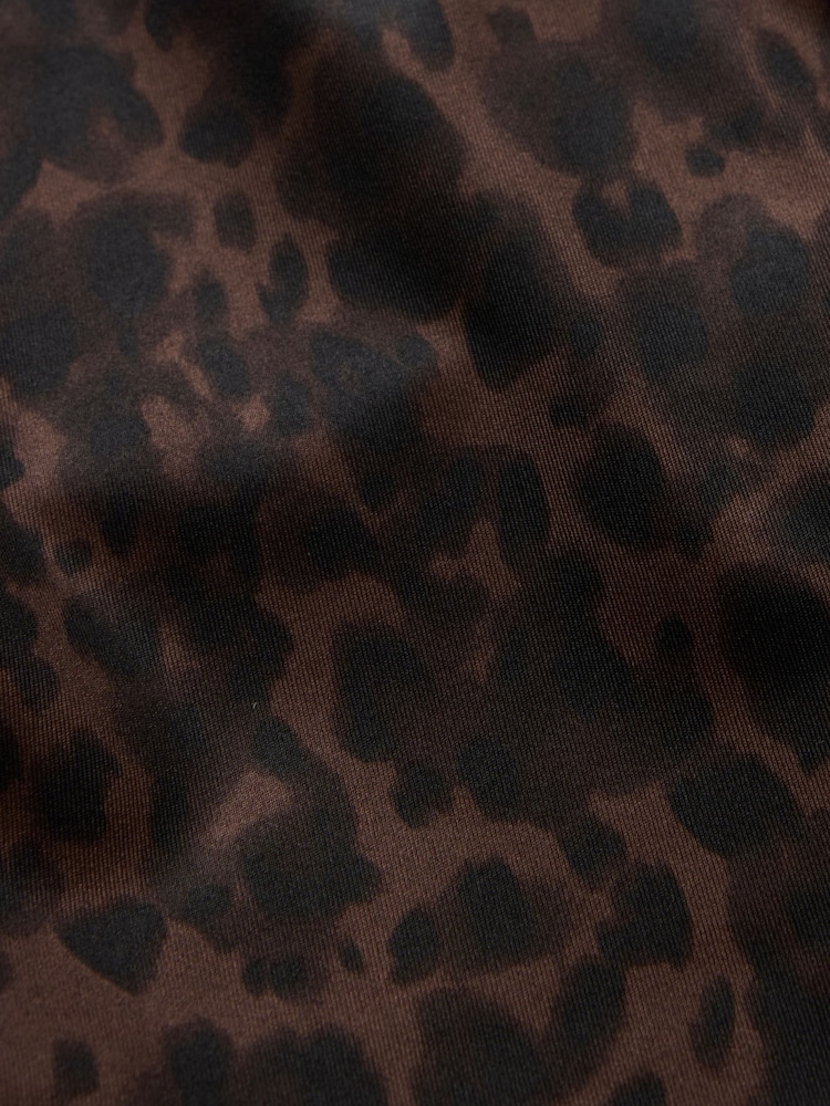 Gap Brown Leopard Print Power Medium Impact Sports Bra - Image 5 of 5