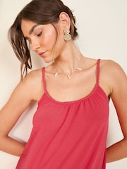 Friends Like These Coral Pink Plaited Strappy Maxi Sun Dress - Image 2 of 4