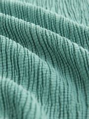 Teal Blue Raglan Short Sleeve Textured Top - Image 6 of 6