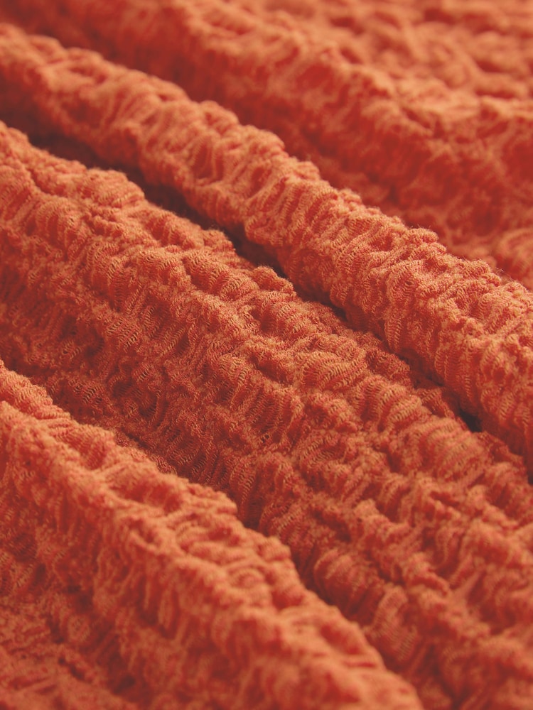 Orange Texture Off Shoulder Sleevless Top - Image 2 of 3