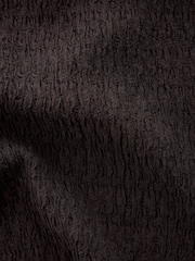 Chocolate Brown Textured Short Sleeve V-Neck T-Shirt - Image 7 of 7