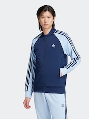 adidas Originals Blue/Navy Adicolor Classics Super Star Track Top - Image 1 of 7