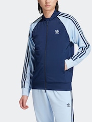 adidas Originals Blue/Navy Adicolor Classics Super Star Track Top - Image 3 of 7