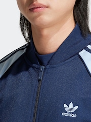 adidas Originals Blue/Navy Adicolor Classics Super Star Track Top - Image 5 of 7