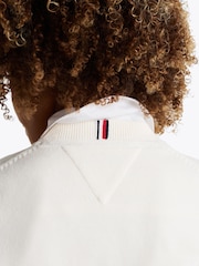 Tommy Hilfiger Cream Regular Fit 1985 Monotype 100% Cotton Jumper - Image 5 of 6