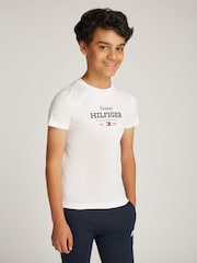 Tommy Hilfiger White Regular Fit 1985 100% Cotton T-Shirt - Image 1 of 5