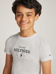Tommy Hilfiger White Regular Fit 1985 100% Cotton T-Shirt - Image 3 of 5