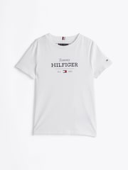 Tommy Hilfiger White Regular Fit 1985 100% Cotton T-Shirt - Image 4 of 5
