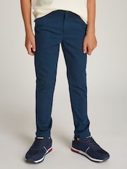 Tommy Hilfiger Blue Slim Fit 1985 Soft Twill Chino Trousers - Image 1 of 5
