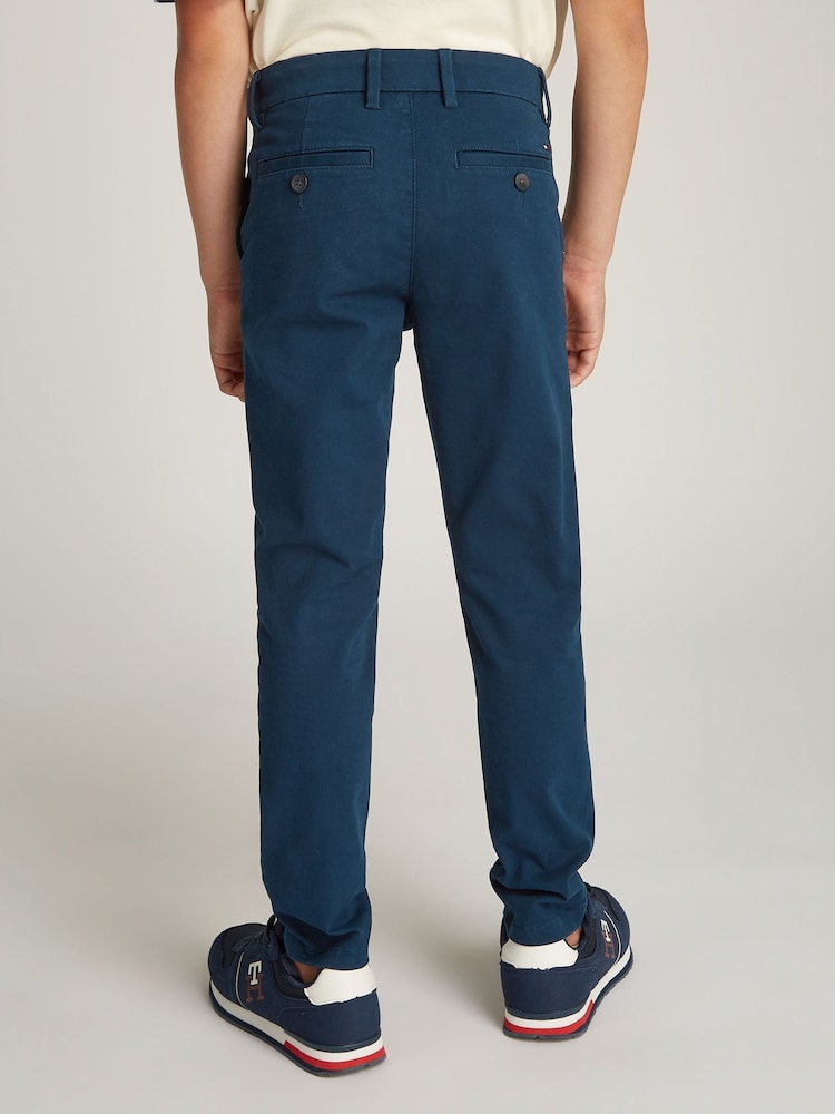 Tommy Hilfiger Blue Slim Fit 1985 Soft Twill Chino Trousers - Image 2 of 5