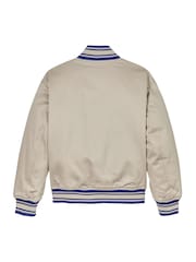 Tommy Hilfiger Cream Cotton Varsity Jacket - Image 5 of 5