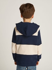 Tommy Hilfiger Natural Regular Fit Striped 100% Cotton Hoodie - Image 2 of 5