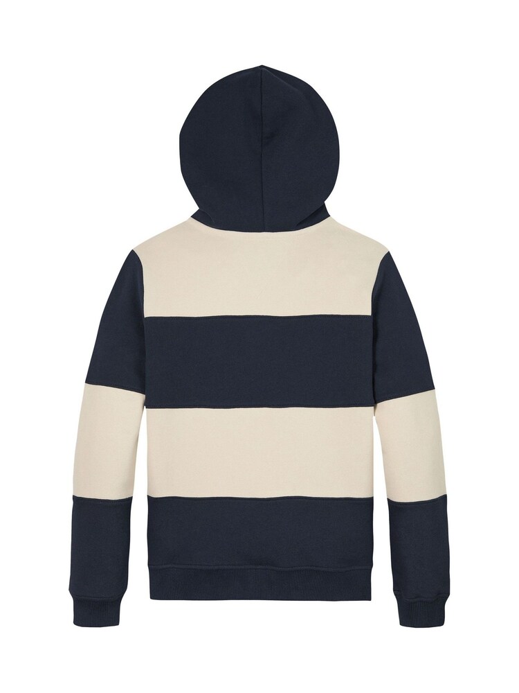 Tommy Hilfiger Natural Regular Fit Striped 100% Cotton Hoodie - Image 5 of 5 Tommy Hilfiger Natural Regular Fit Striped 100% Cotton Hoodie - Image 5 of 5