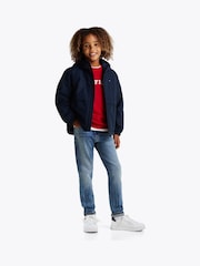 Tommy Hilfiger Blue Padded Hooded Jacket - Image 2 of 6