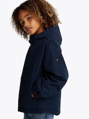 Tommy Hilfiger Blue Padded Hooded Jacket - Image 4 of 6