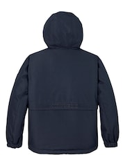 Tommy Hilfiger Blue Padded Hooded Jacket - Image 6 of 6