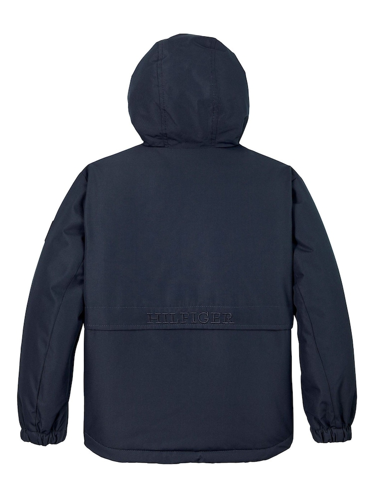 Tommy Hilfiger Blue Padded Hooded Jacket - Image 6 of 6