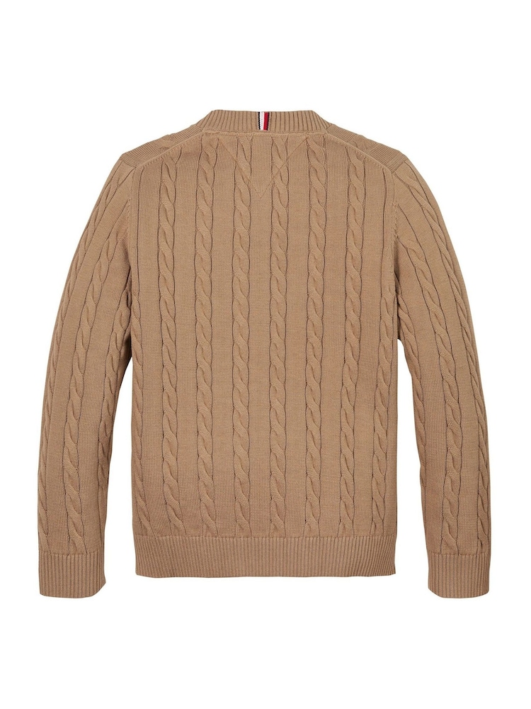 لون طبيعي - كنزة Fitessential بتصميم قياسي من Tommy Hilfiger - صورة 5 من 5