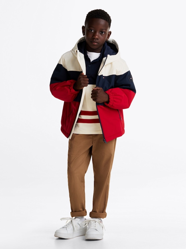 Tommy Hilfiger Blue Padded Hooded Jacket - Image 4 of 6