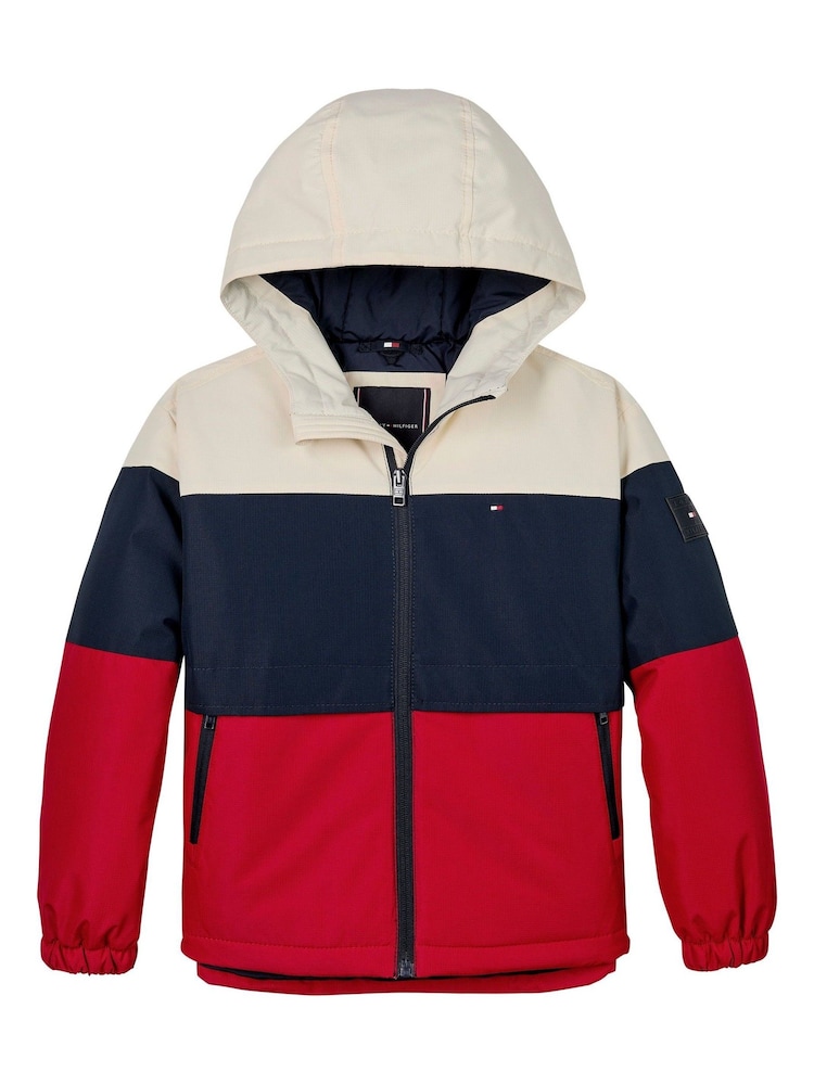 Tommy Hilfiger Blue Padded Hooded Jacket - Image 5 of 6