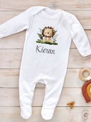 Personalised Lion Cub 100% Cotton Sleepsuit by Little Years - Image 2 of 4