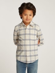 Tommy Hilfiger Brown Regular Fit Stretch Check Shirt - Image 1 of 5