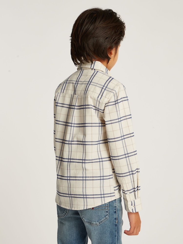 Tommy Hilfiger Brown Regular Fit Stretch Check Shirt - Image 2 of 5
