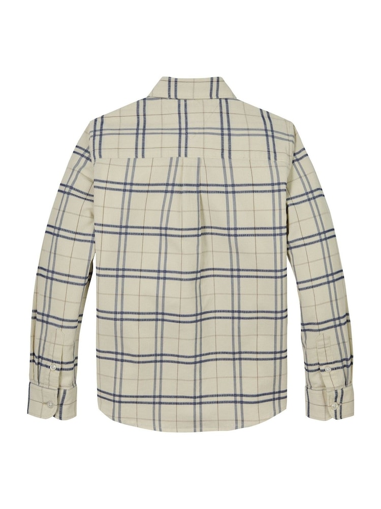 Tommy Hilfiger Brown Regular Fit Stretch Check Shirt - Image 5 of 5