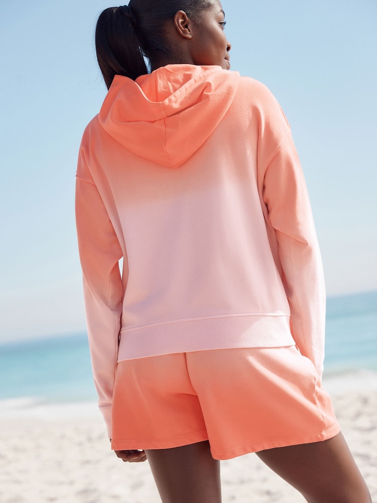 Coral Pink Ombre Graphic Shorts - Image 2 of 7