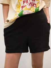 Negro - Pull-On Supersoft Jersey Jort Mid Length Shorts - Imagen 4 de 9