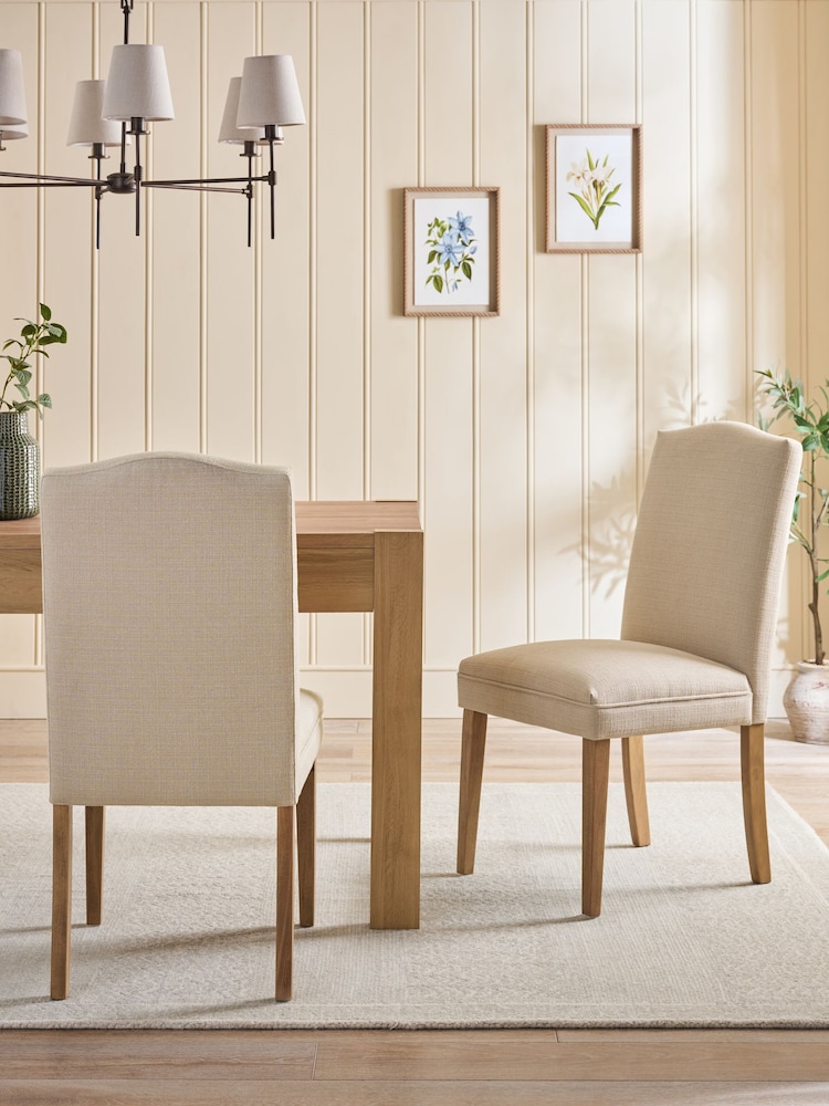 Set of 2 Light Natural Malvern Dining Chairs - Image 1 of 4