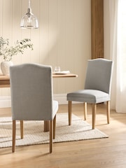 Set of 2 Grey Malvern Dining Chairs - Image 1 of 7