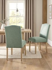 Set of 2 Green Malvern Dining Chairs - Image 1 of 7