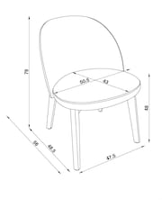 Set of 2 Tweedy Plain Mid Grey Tweedy Plain Preston Light Wood Leg Dining Chairs - Image 3 of 10